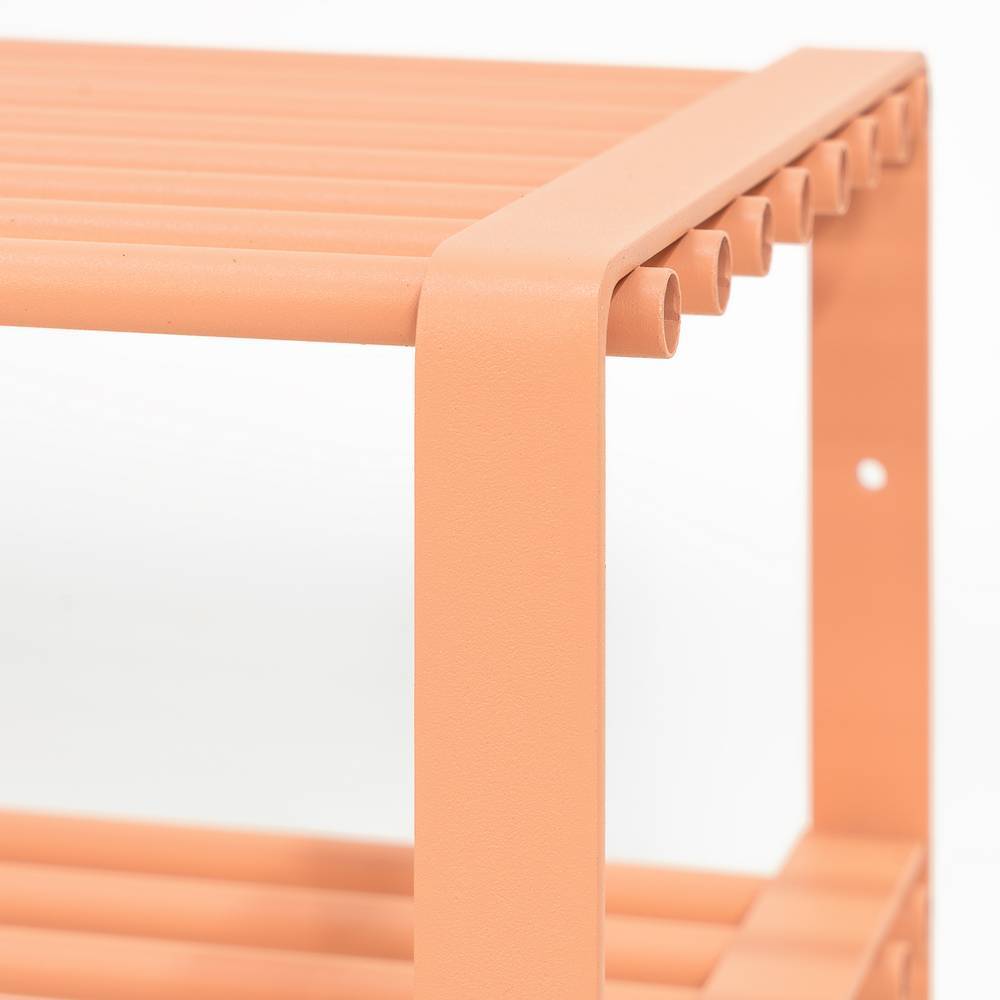 3-Ebenen-Schuhregal in Terracotta Stahl - Teakaro