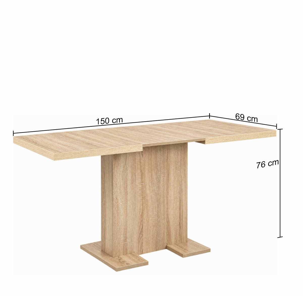 Esszimmer Säulentisch mit Mittelauszug - Cuysana
