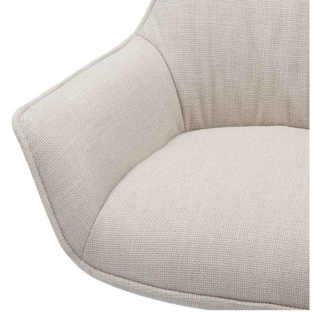 Federkernsessel in Beige und Schwarz - Tabachos