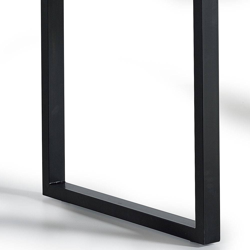Schwarzes U-förmiges Metall-Tischbein des Esstisches – Coimbra