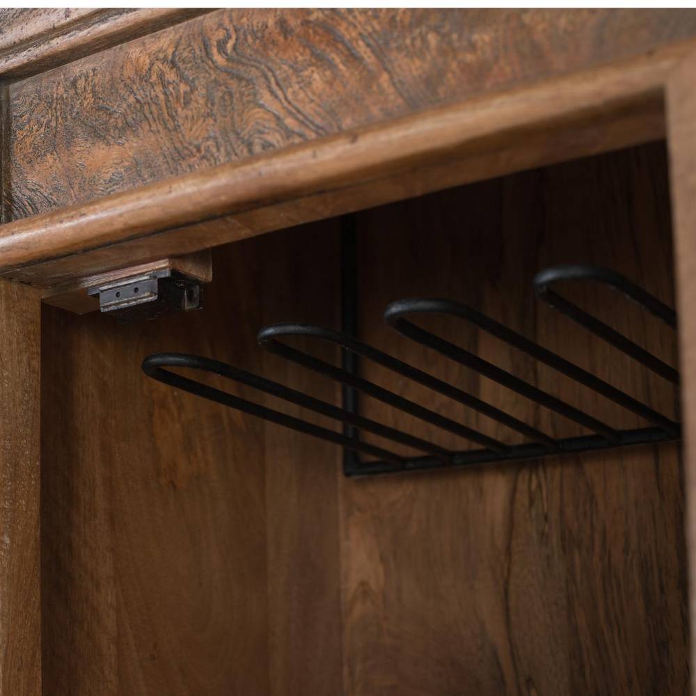 Hoher Barschrank aus Mangoholz - Montesa
