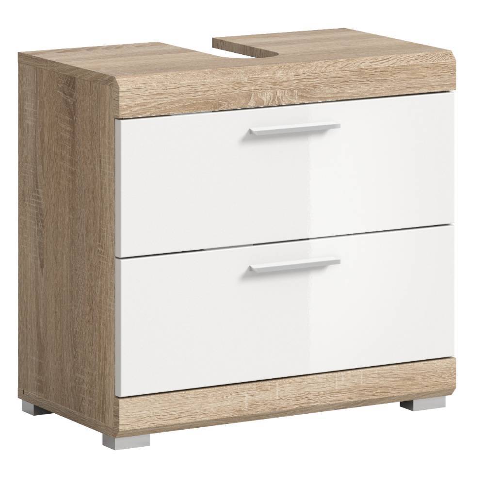 Badschränke und Spiegel Set modern - Calbanyara (dreiteilig)
