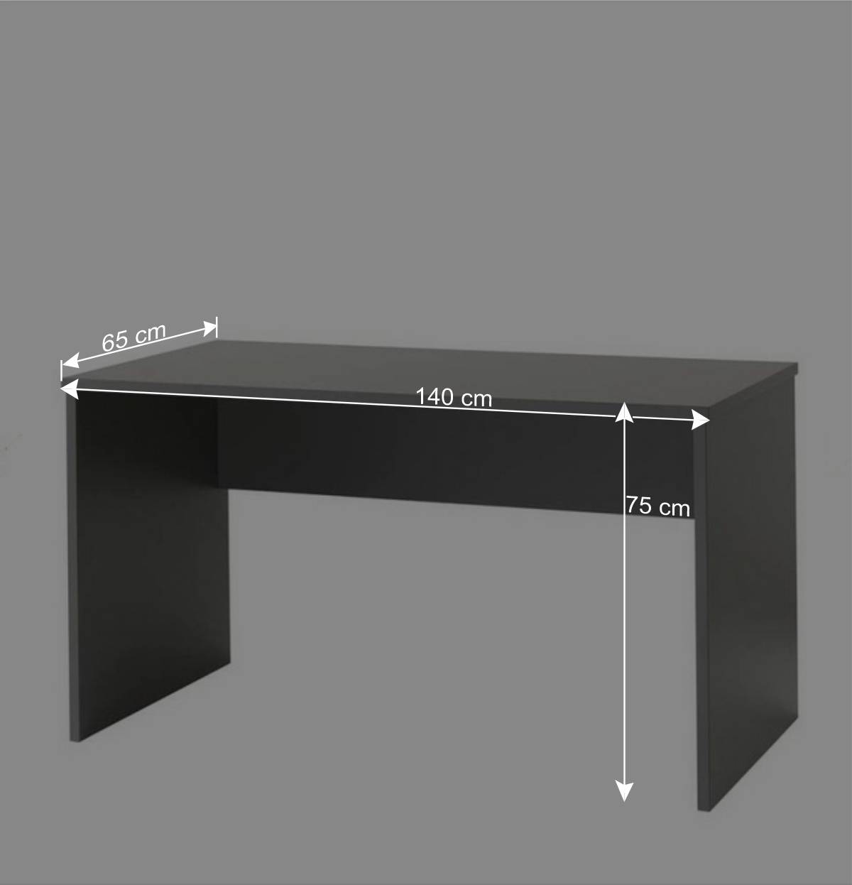 140x75x65 Schreibtisch in Anthrazit - Navlius