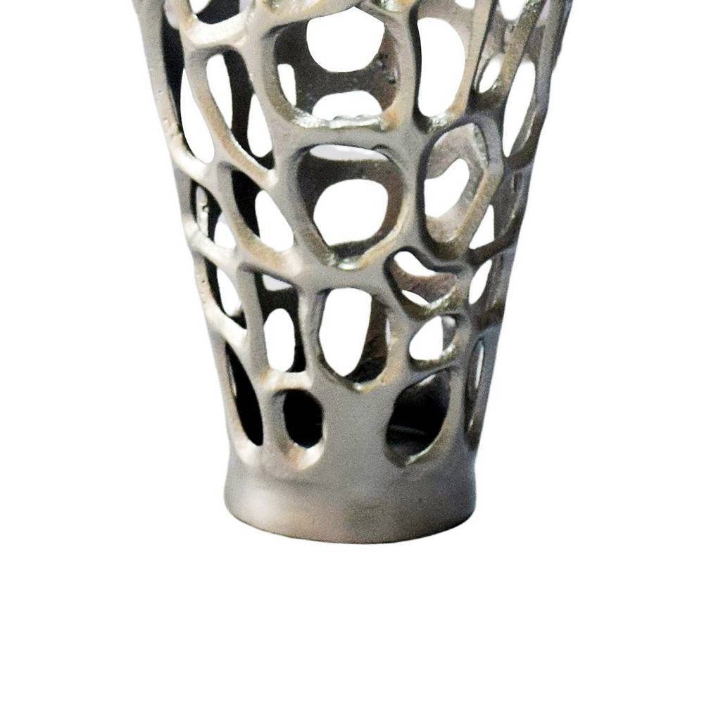 Vase in Silberfarben - Fyoras