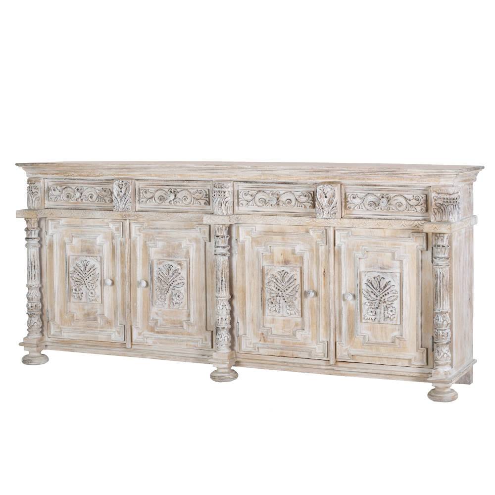 Vintage Design Sideboard in Holz White Wash - Cionga