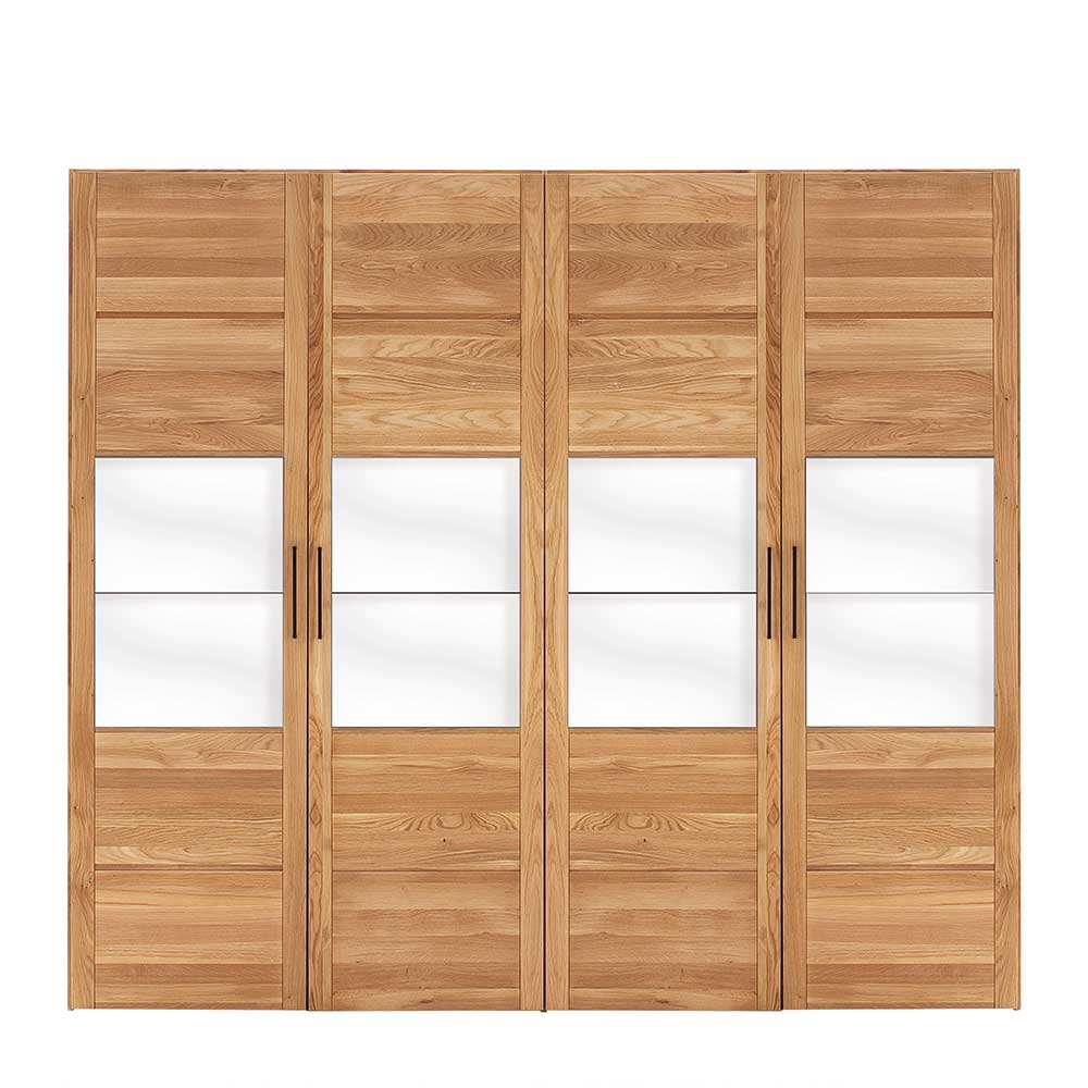 4-türiger Schlafzimmerschrank aus massivem Holz - Zaisan