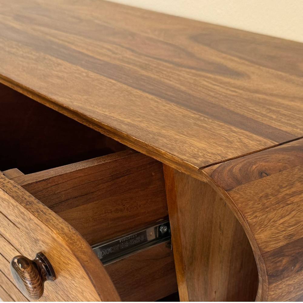Design TV-Board aus Sheesham Massivholz - Polariso