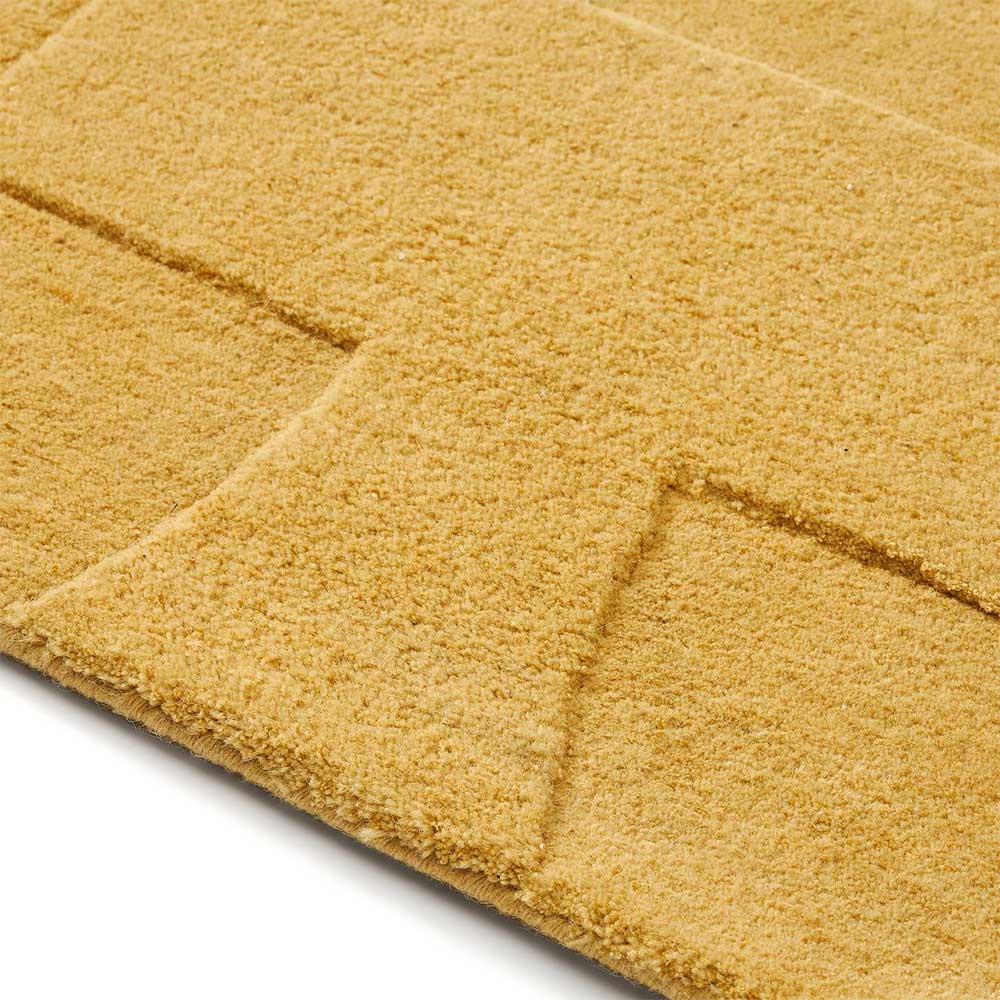 Gelber Teppich mit Hoch-Tief-Struktur - Lucan