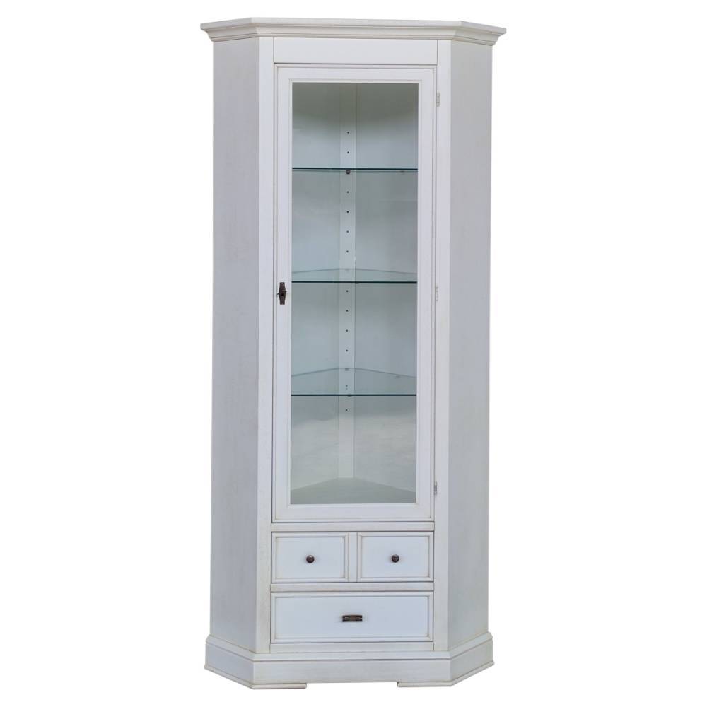 Eckvitrine in Antikweiß - Annot