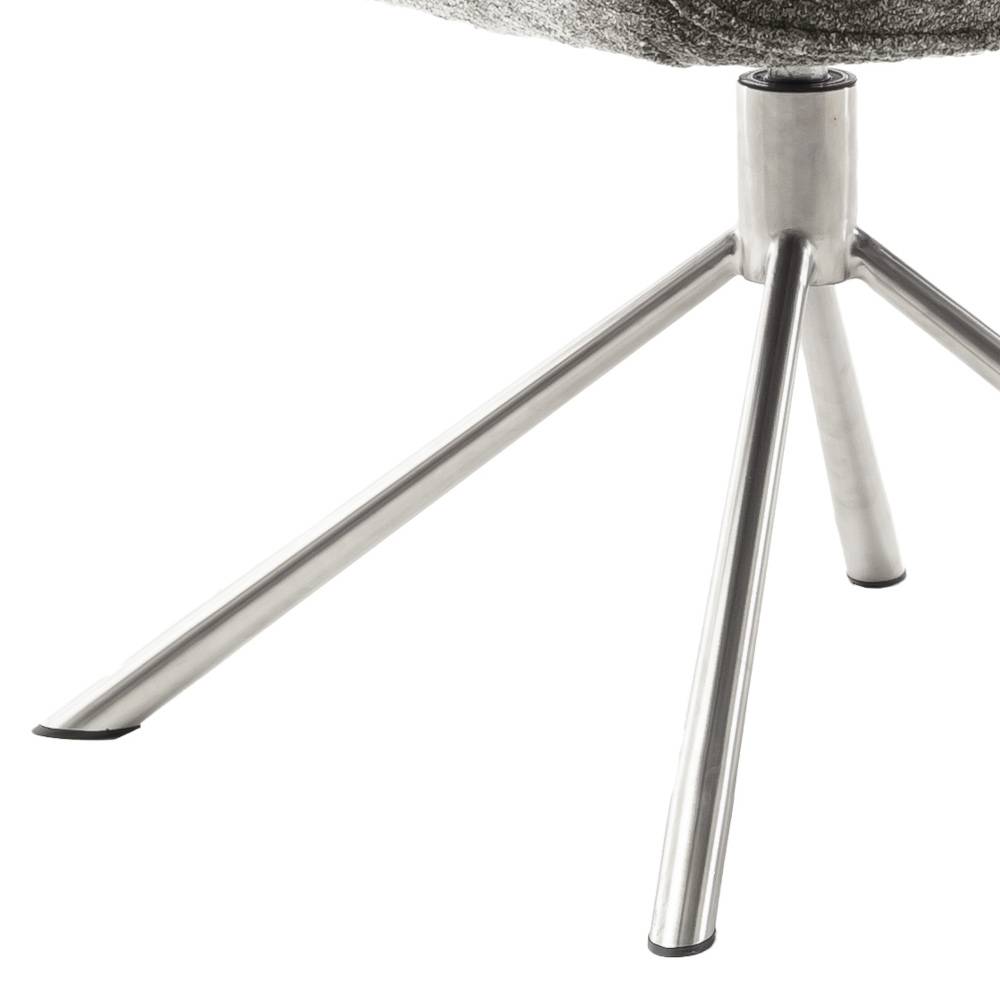 Esstisch-Drehsessel in Cappuccino - Jabette (2er Set)