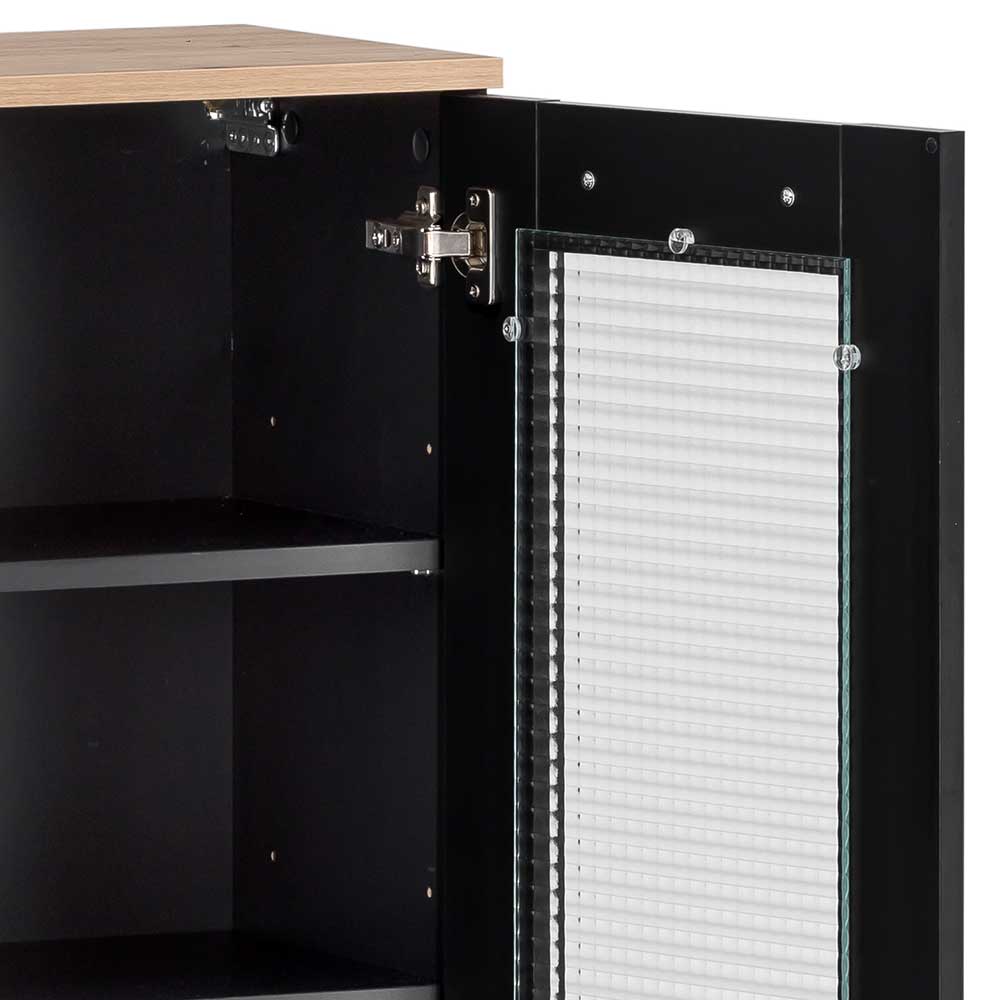 Hängender Badschrank mit zwei Fächern und Türen - Riguna