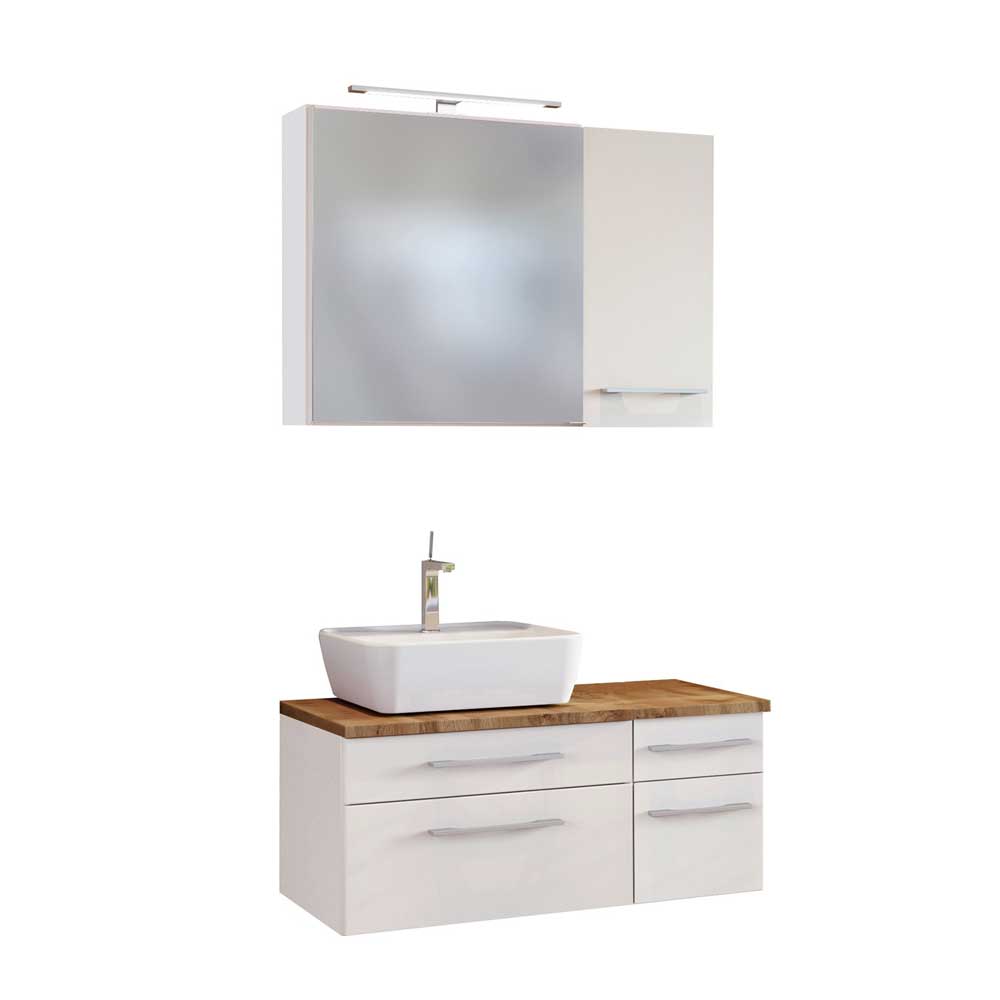 Waschbecken Möbel & Spiegelschrank - Enwicos (dreiteilig)