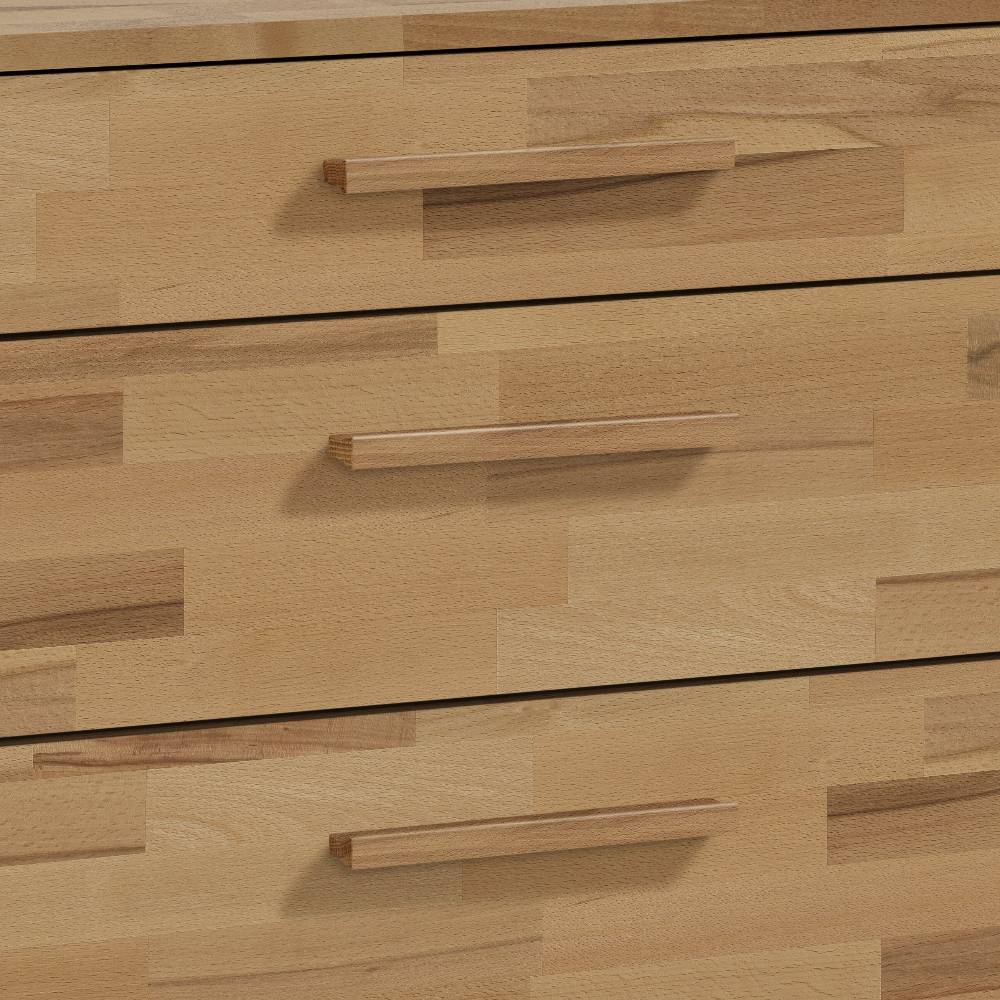 Schubladenkommode mit drei Holzauszügen und passenden Holzgriffen für das Wohnzimmer – Harbour