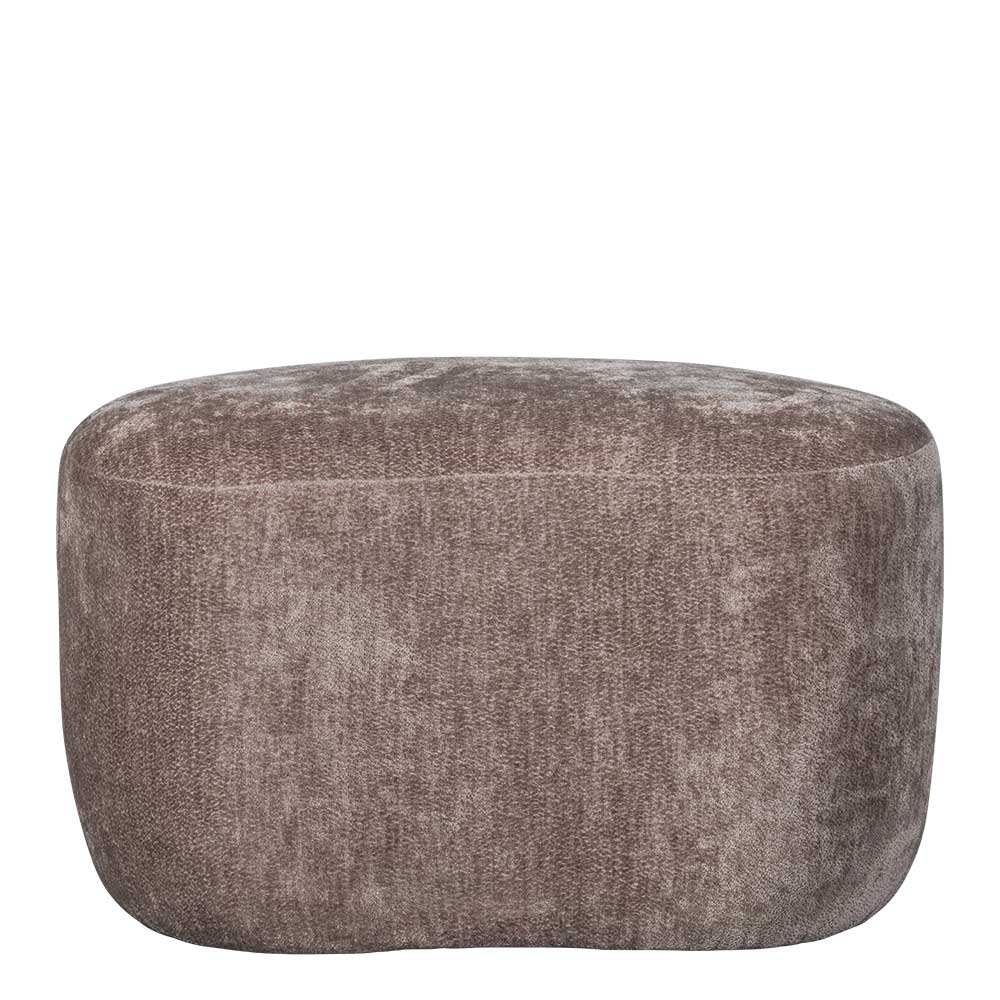 Couchhocker in Taupe Chenille - Fridelia