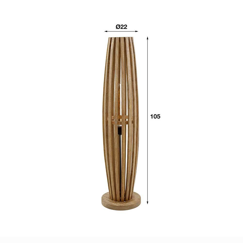 Mangoholz Stehleuchte im Skandi Design - Letona