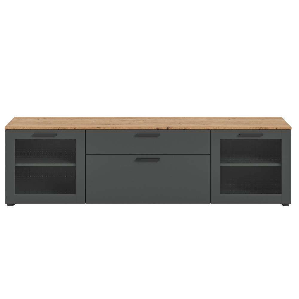 TV Lowboard mit Glastüren - Lyona