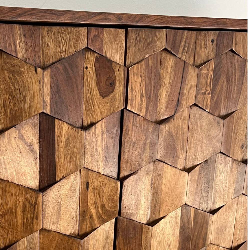 Design-Sideboard aus Sheesham Massivholz - Fancya