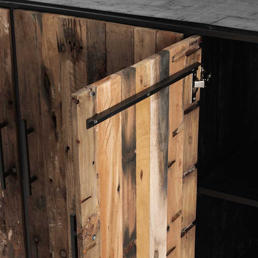 180x90x45 4-türiges Sideboard aus Recyclingholz - Enzilon