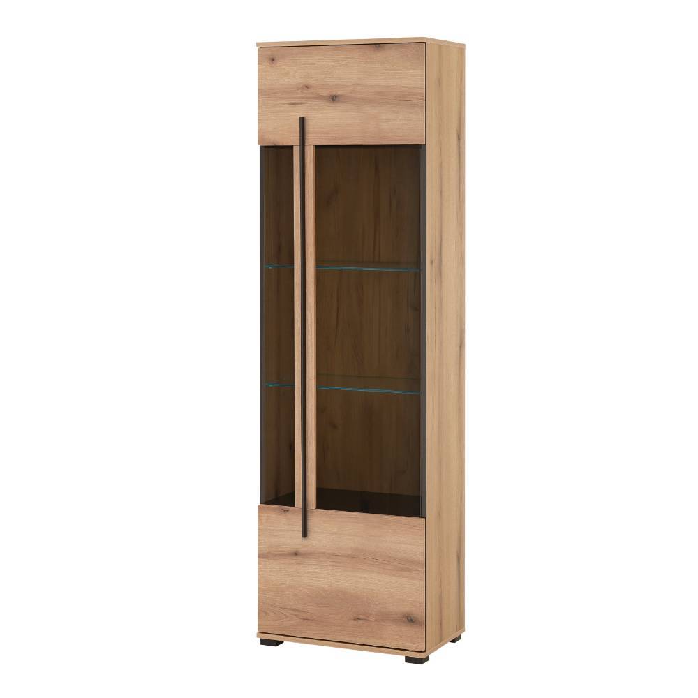 Vitrinenkombination und Wandboard Set - Brocus (vierteilig)