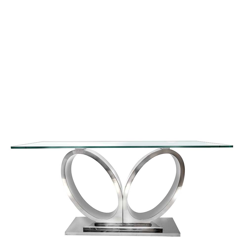 Designer Esszimmertisch aus Glas 200x100 cm - Elynia