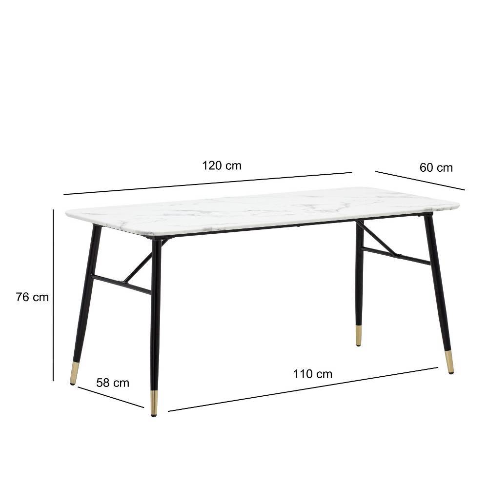 Küchen Tisch in Marmor Optik - Silberto
