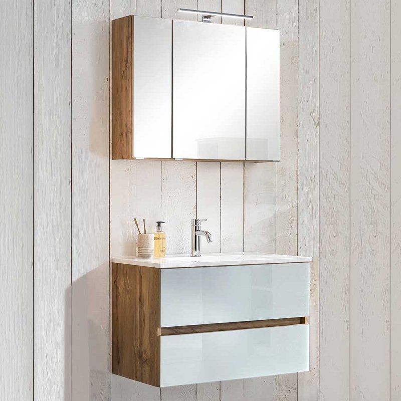 Waschtisch Set Mit Spiegelschrank 80 Cm