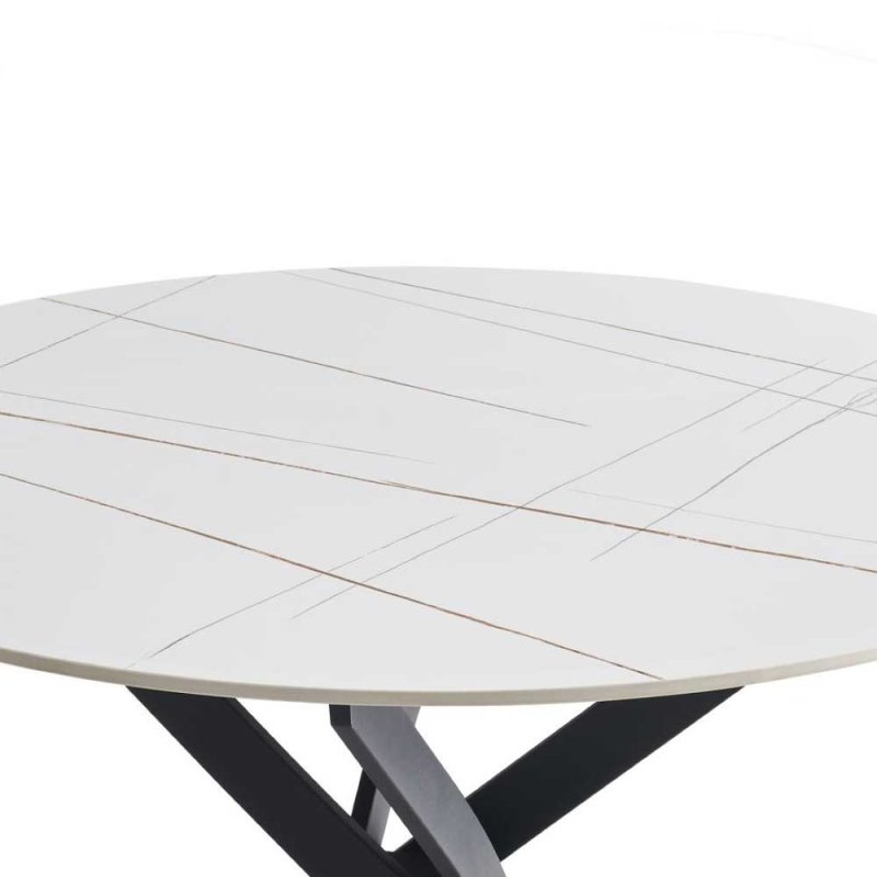 FURNITABLE Esstisch Rund Moderner I Küchentisch Mit MDF Tischplatte I Tisch Klein Für Esszimmer Wohnzimmer I 80 X 80 X 74 Cm I Schwarz