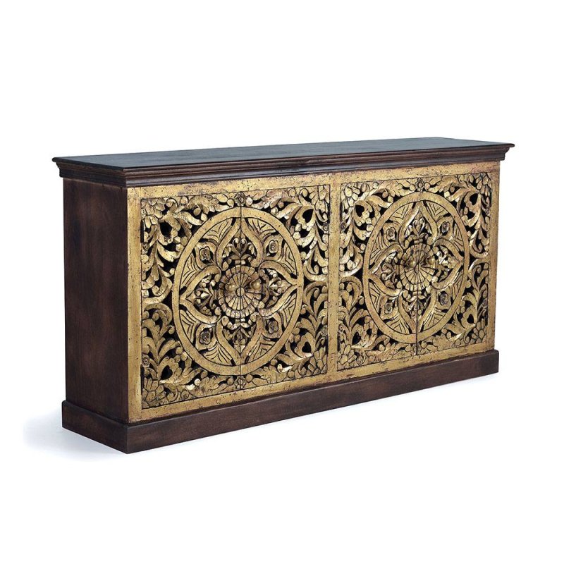 DEZAGCE Sideboard Walnussbraun 100 X 38 X 115 Cm - Vintage-Kommode Mit