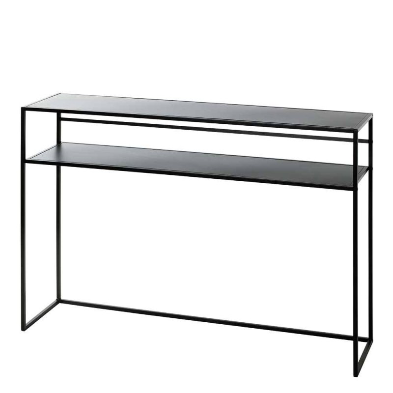OYEAL Schmaler Konsolentisch Im Industriedesign - 75cm Hoher Beistelltisch Für Sofa, Schlafzimmer & Flur Mit Metallrahmen