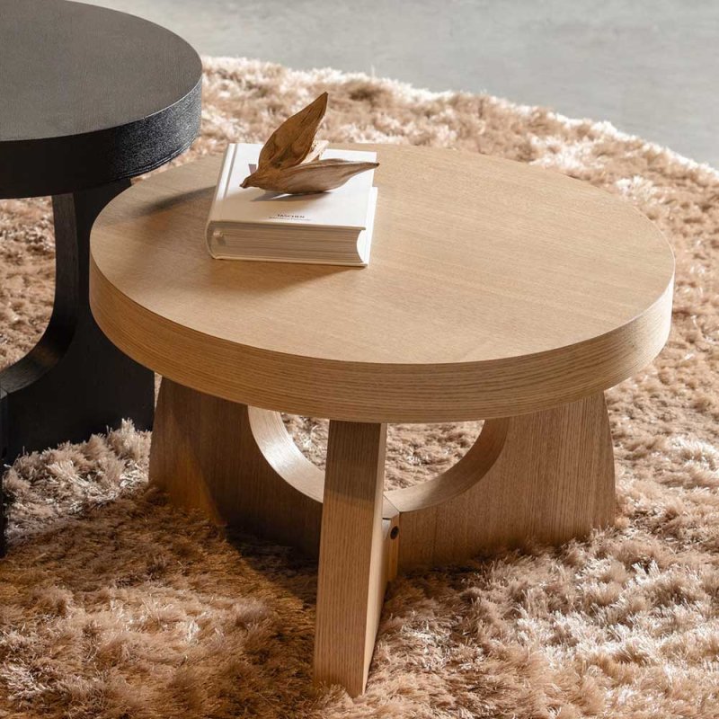 Design Couchtisch in Esche Furnier im Skandi Design - Joschry