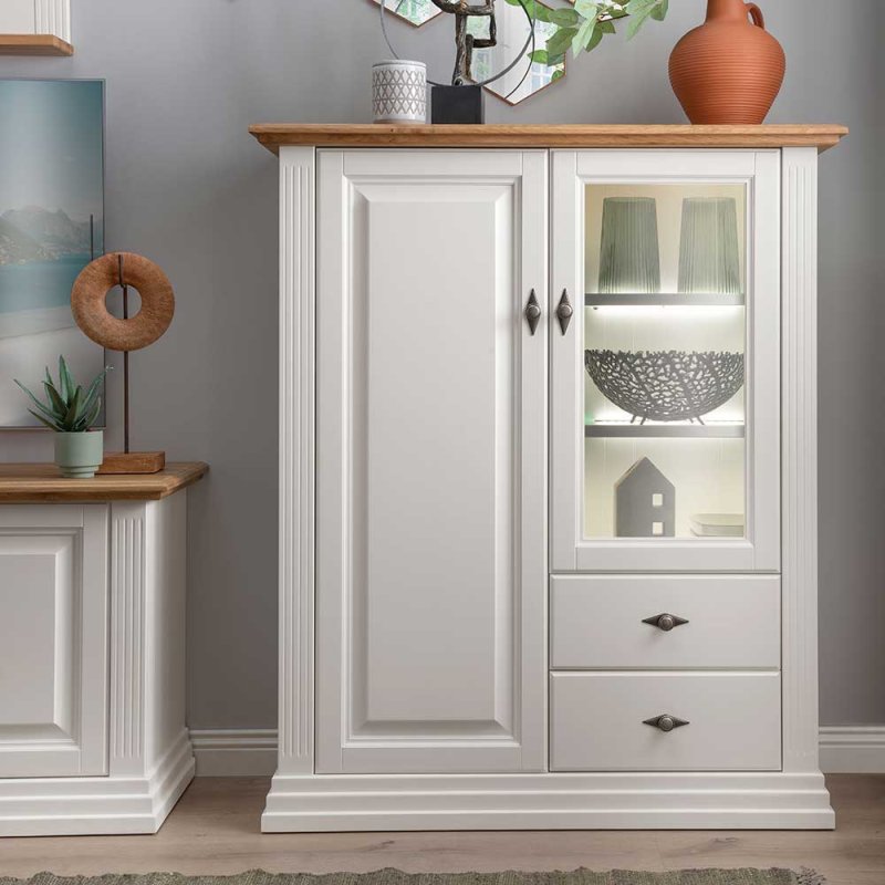 Verwunderlich Buffetschrank Weiss Hochglanz Fotos