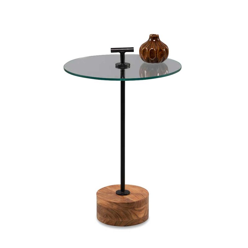 Runder Beistelltisch Mit 2 Etagen & Glasplatte – Goldfarben, Metallrahmen, 45,7x45,7 Cm, Moderner Akzenttisch Für Wohnzimmer & Schlafzimmer