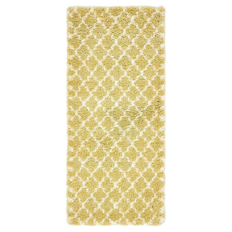 Jill Zarin Outdoor Teppich „Anguilla“ – 6x1,8 M Läufer, Gelb & Aqua, 100% Polypropylen, Maschinengewebt