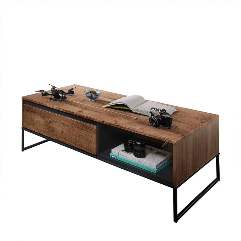 115x65 Wohnzimmer Tisch mit einer Schublade & Ablage - Xindus