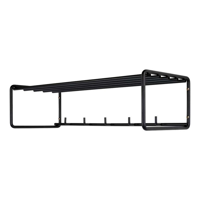 Gedotec Garderoben-Haken Aus Metall Schwarz Matt I BELT I 113,9 X 22 Mm I 1 Stück Kleiderhaken I