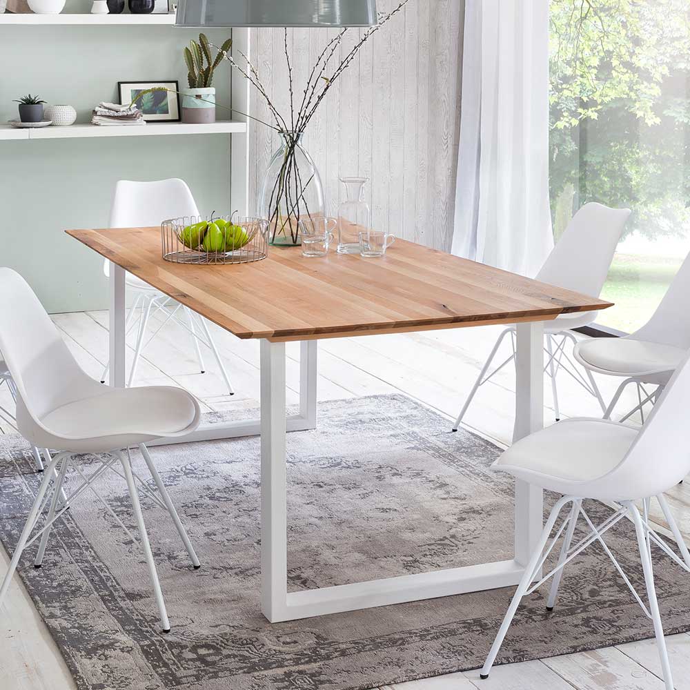 Spannende Esstisch Holz Weiss Metall Fotosbrend3571