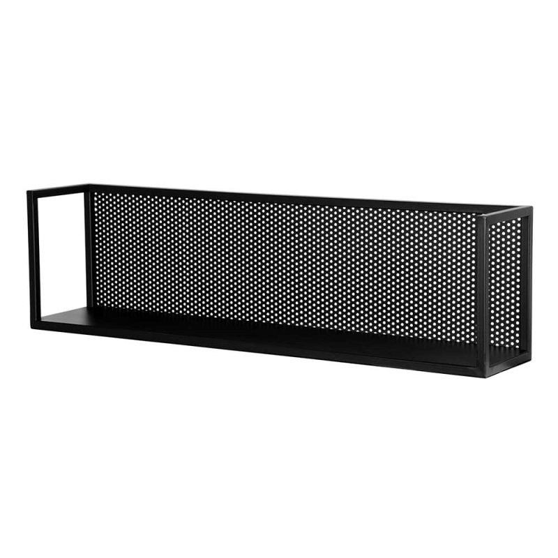 Spannende Wandregal Schwarzes Metall Bild