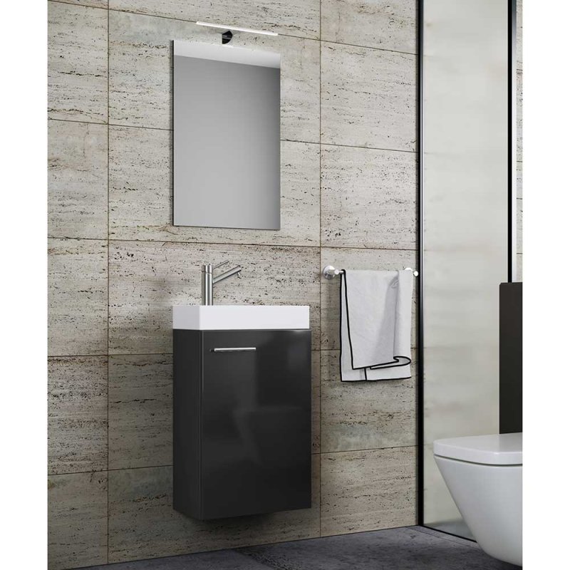 Waschplatz fürs Gäste WC Set für die Wandmontage - Denima (zweiteilig)